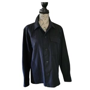 Margaret Howell Black Cotton Work Shirt Size Small